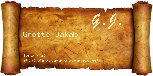 Grotte Jakab névjegykártya